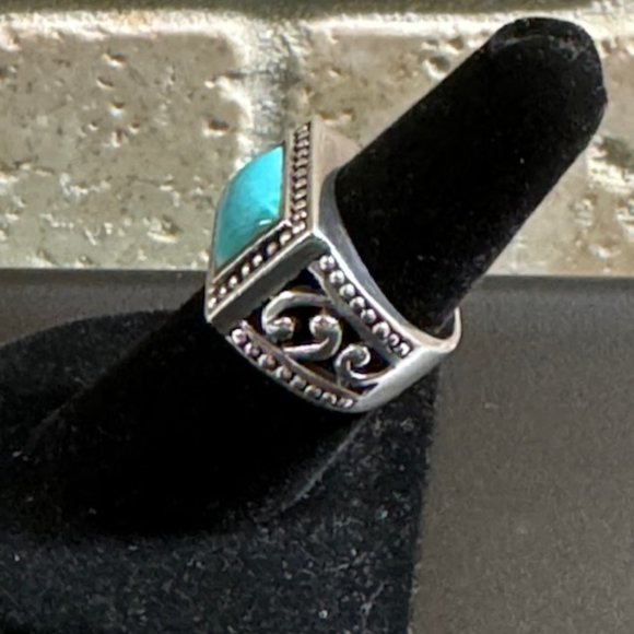 Vintage Barse .925 Turquoise ring size 7 - Picture 3 of 13